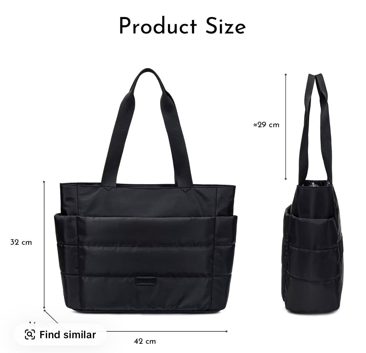 Puffer tote bag