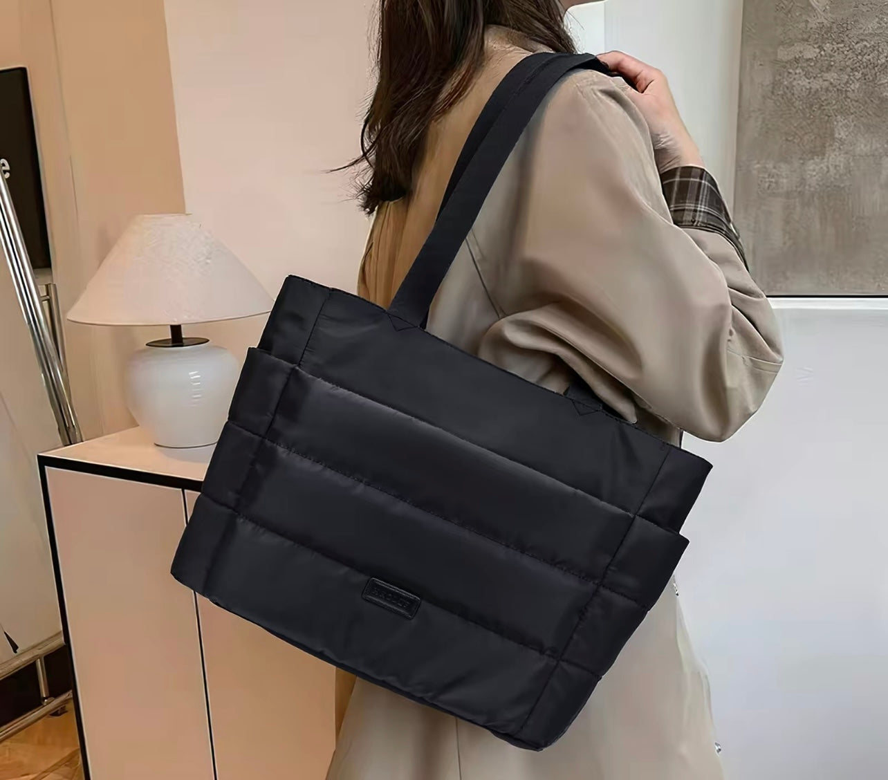 Puffer tote bag