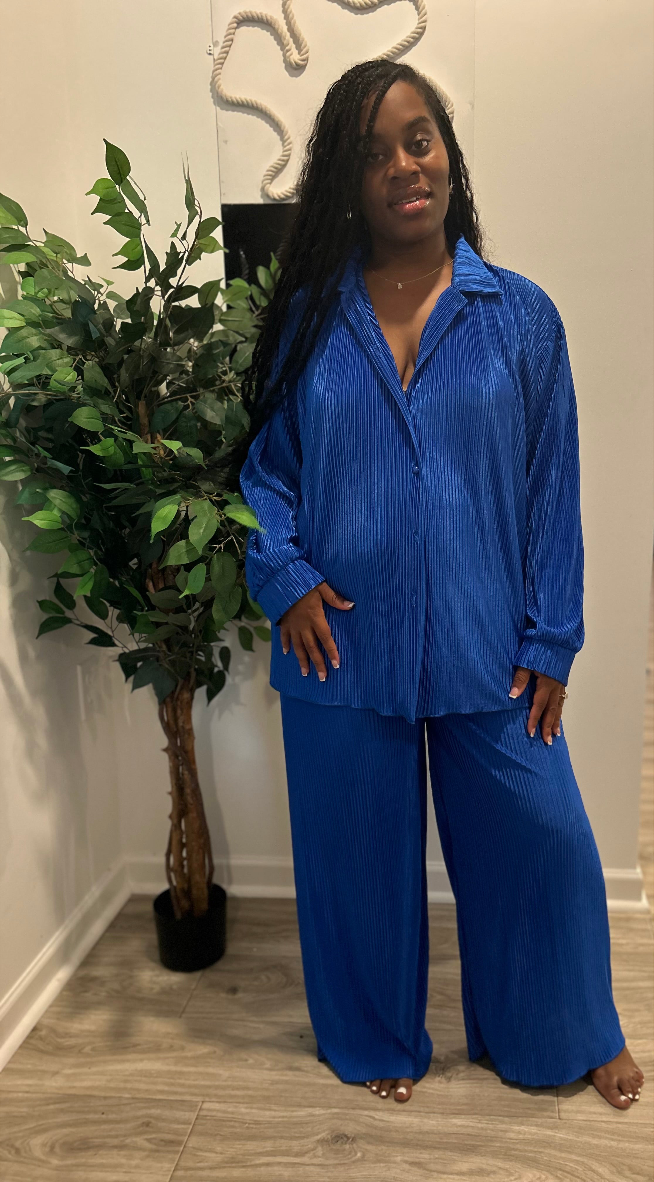 Blue two piece set