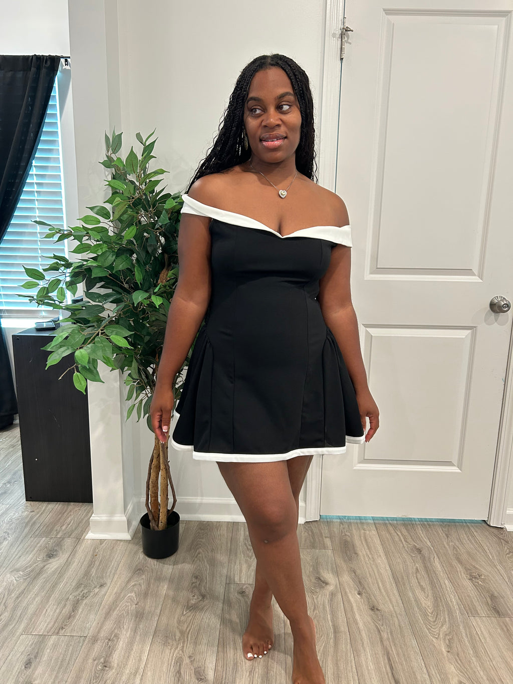 Black and white Mini Dress