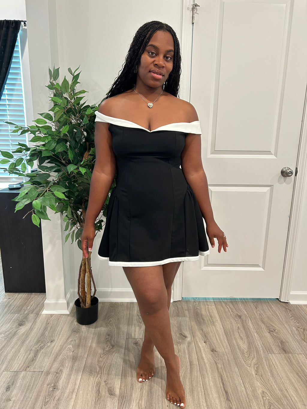 Black and white Mini Dress