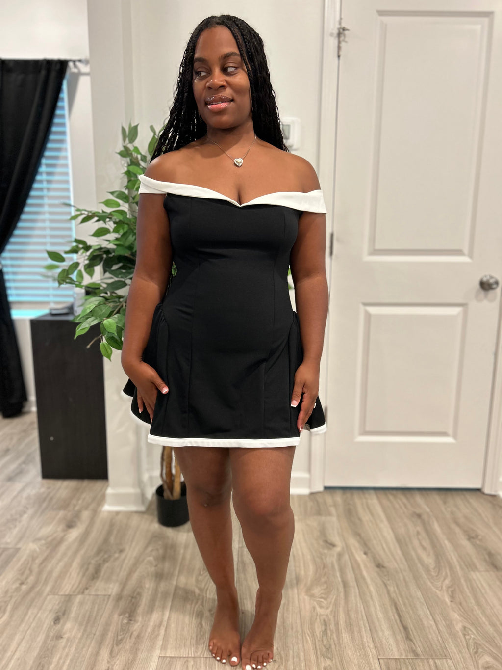 Black and white Mini Dress