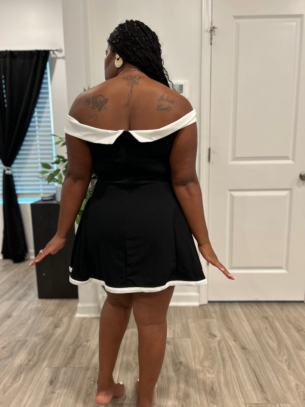 Black and white Mini Dress