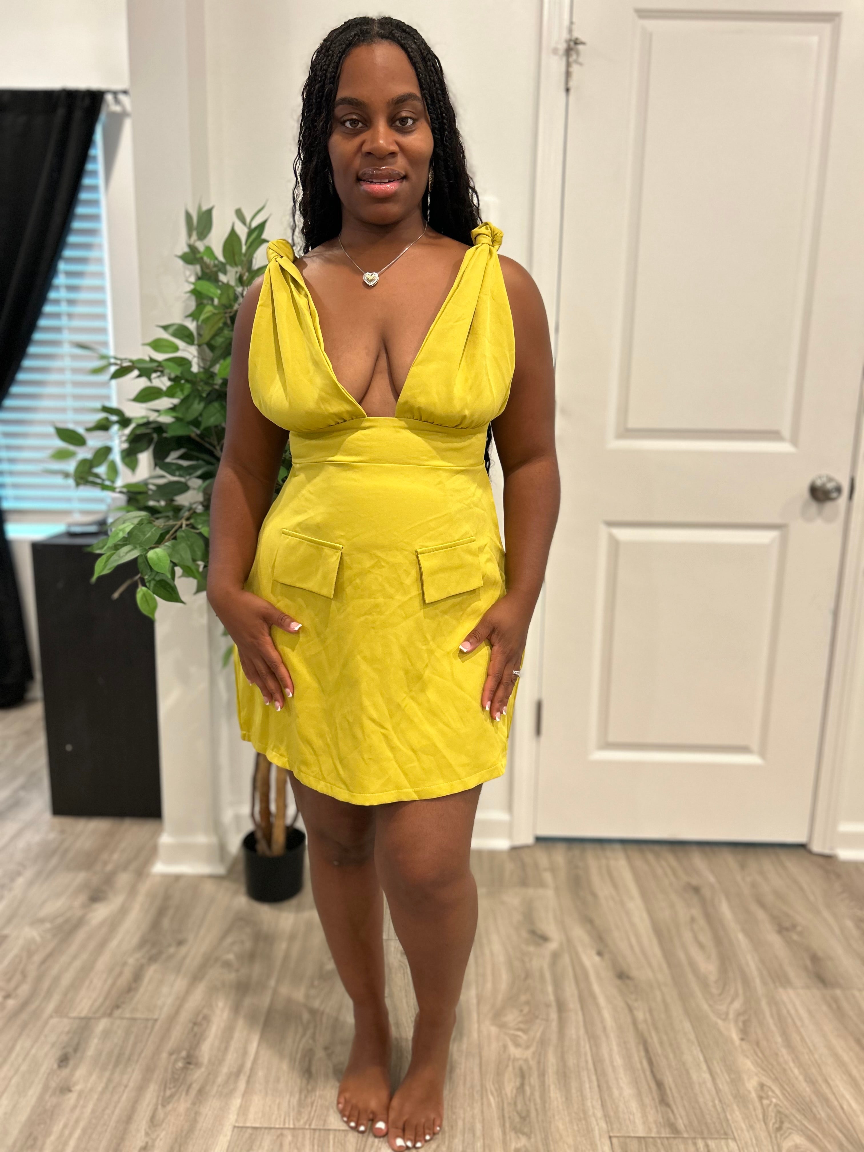 Lime Green Mini Dress