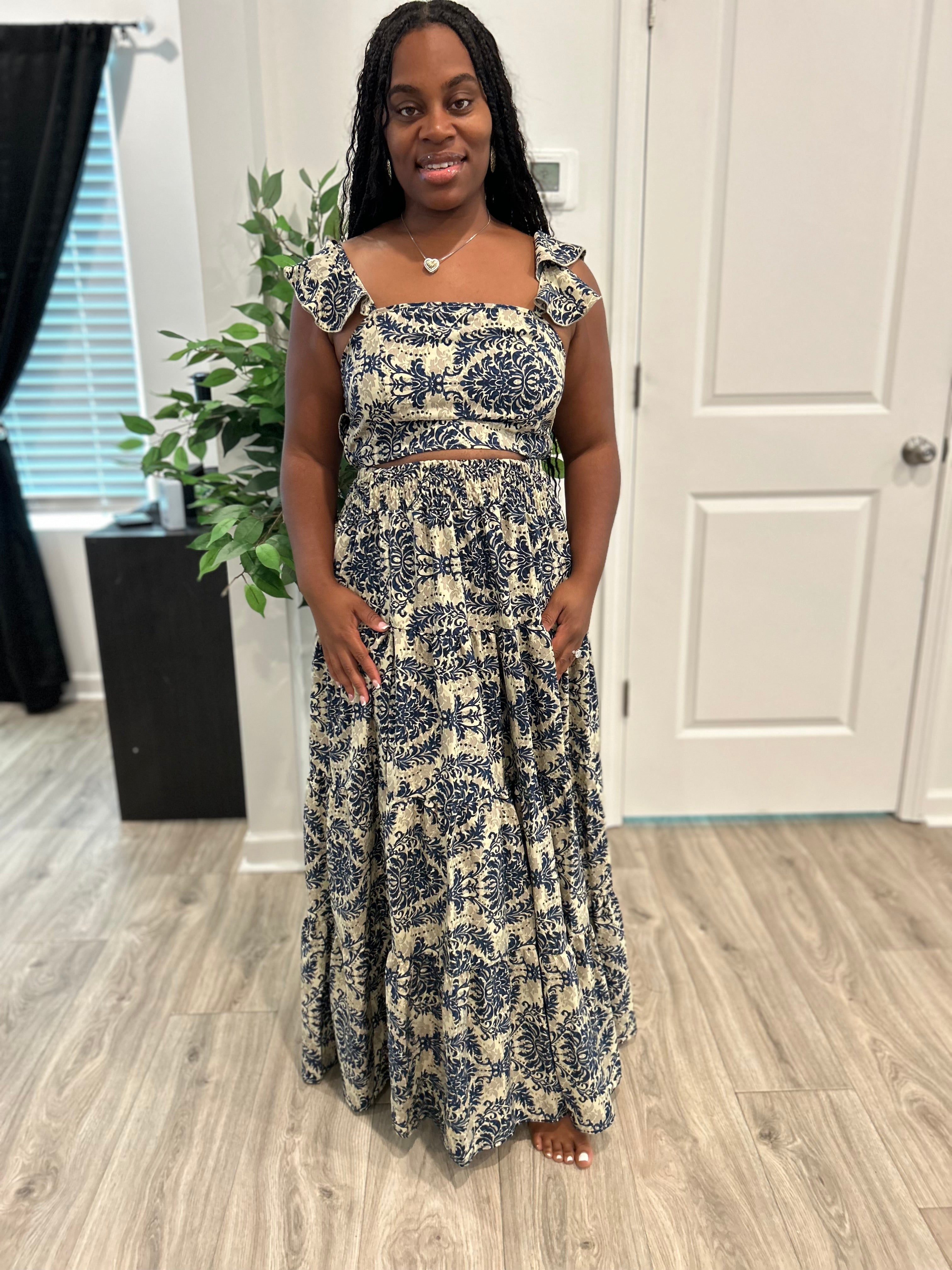 Two piece skirt set
