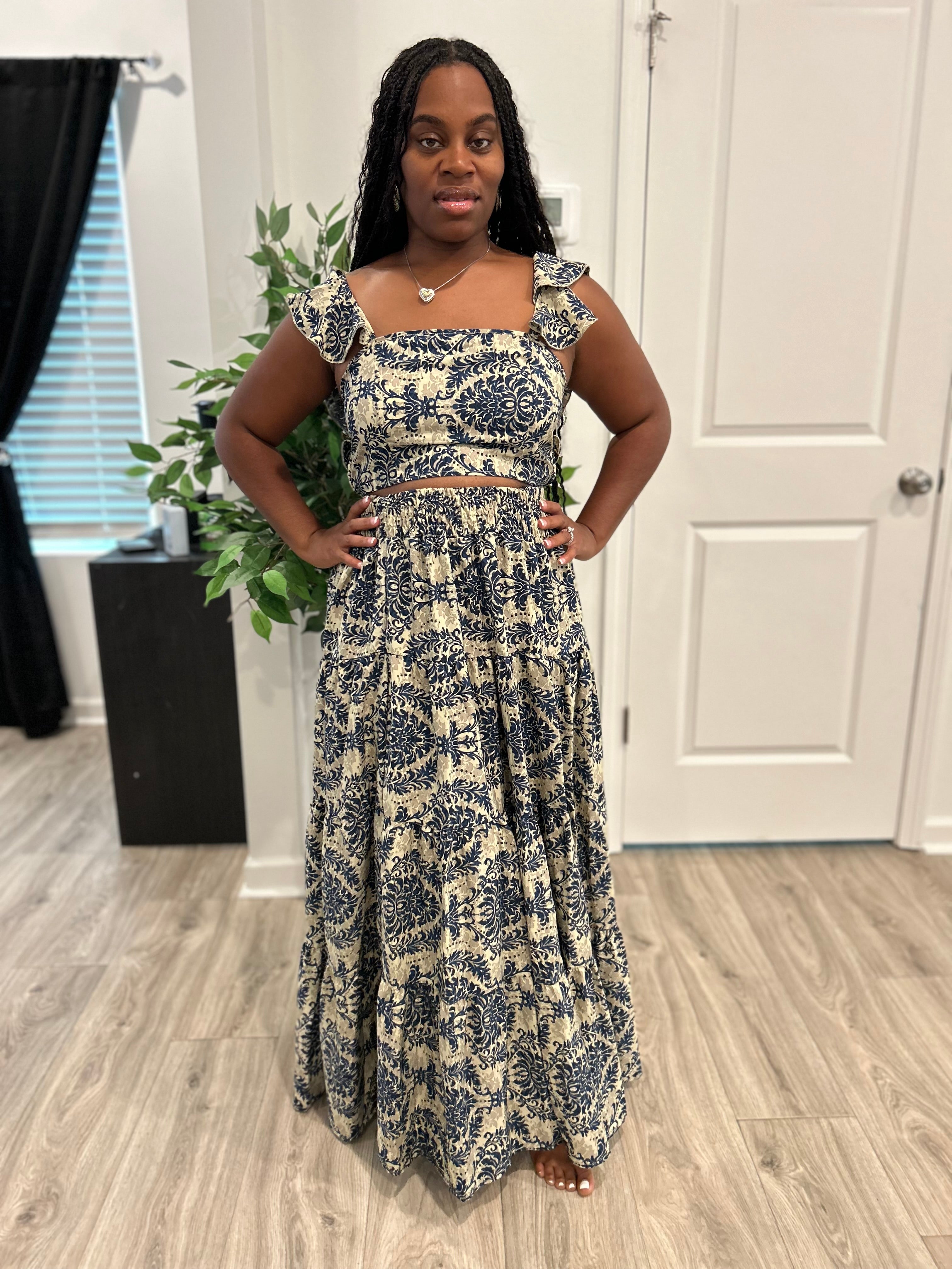 Two piece skirt set