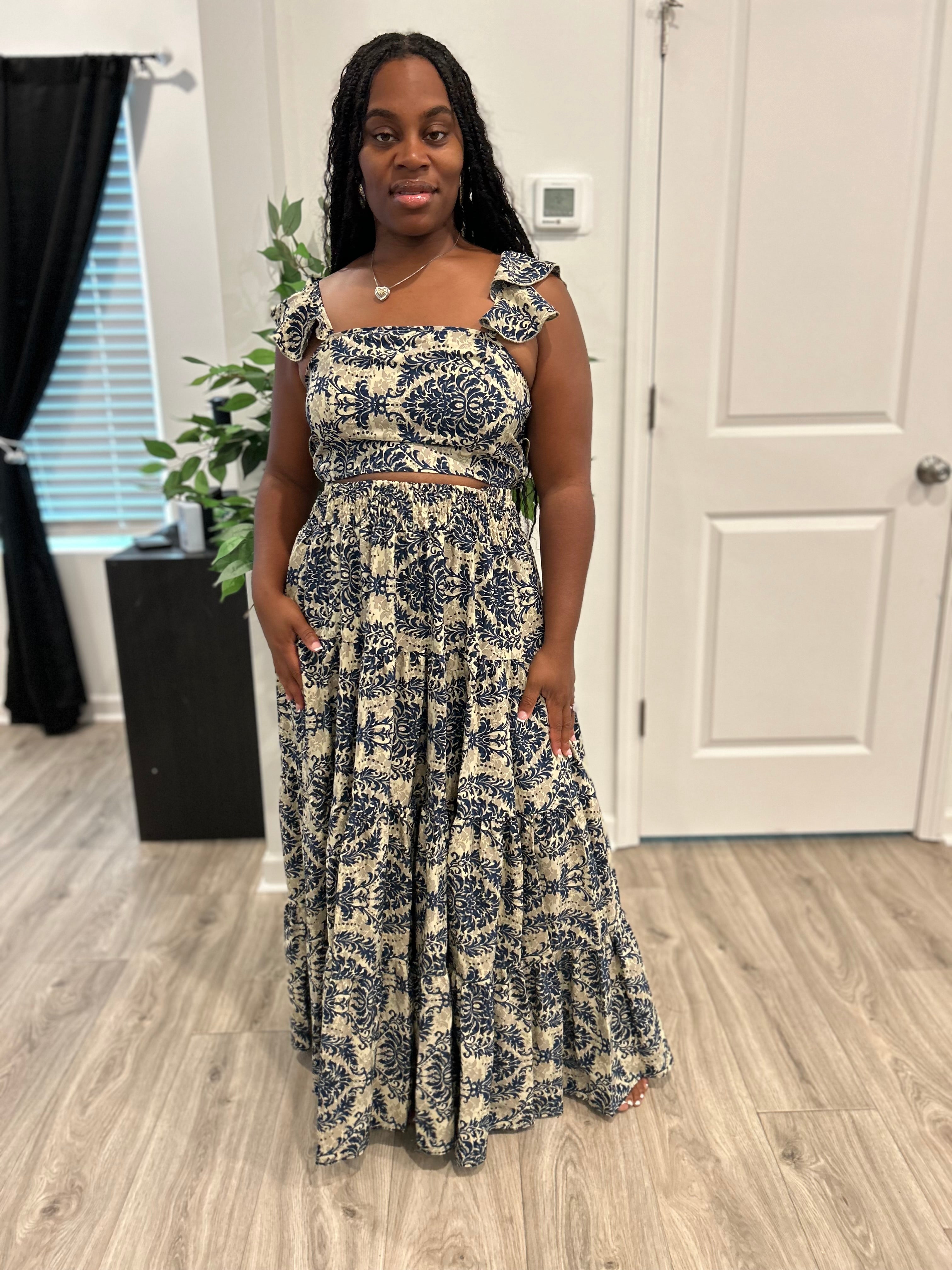Two piece skirt set