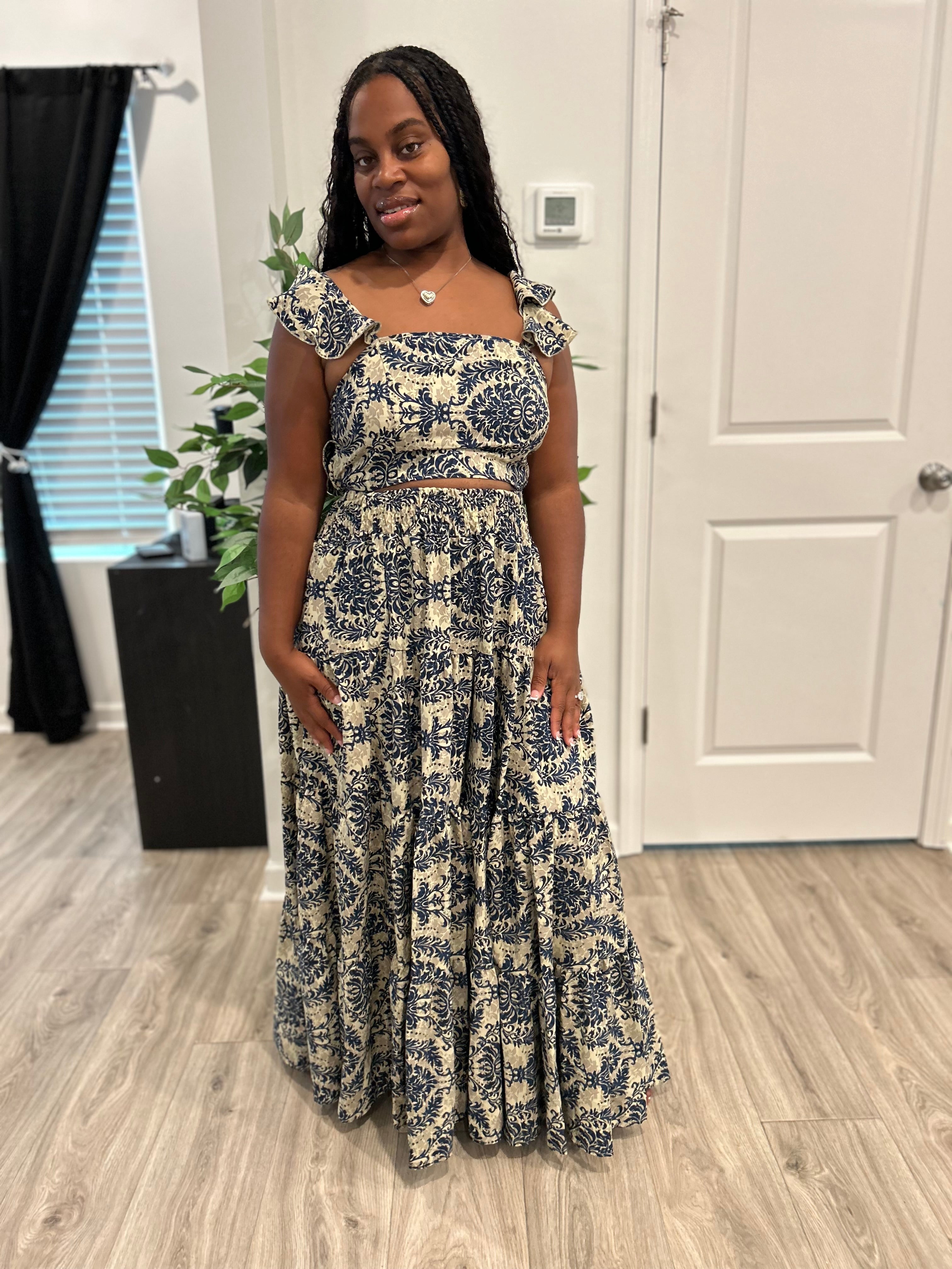 Two piece skirt set